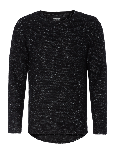 Only & Sons Sweatshirt in Melangeoptik Black 1