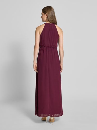 VILA Abendkleid mit Schlüsselloch-Ausschnitt Modell 'MILINA' Pflaume 5