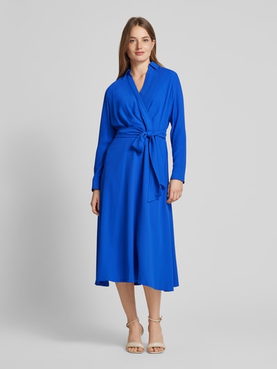 Lauren Ralph Lauren Midikleid mit V-Ausschnitt Modell 'ROWELLA' Royal 4