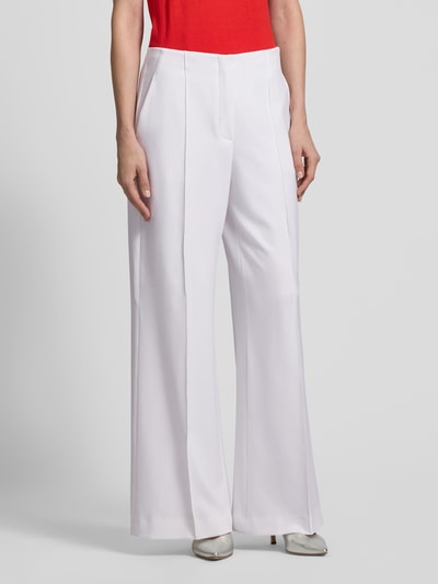 Raffaello Rossi Wide leg stoffen broek met structuurmotief, model 'AGATHA' Offwhite - 4