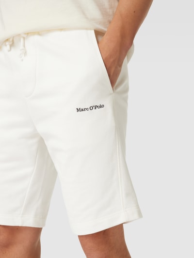 Marc O'Polo Sweatshorts mit Label-Detail Modell 'terry' Offwhite 3