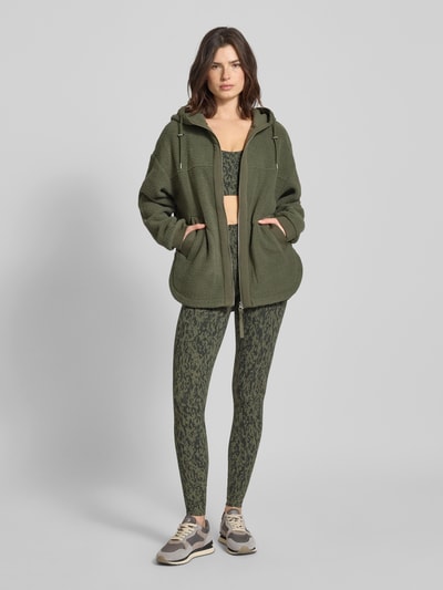 VARLEY Kurtka z polaru o kroju relaxed fit z kapturem model ‘FEY’ Oliwkowy 1