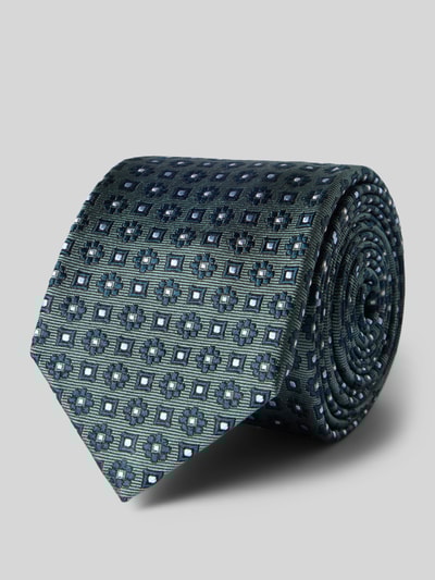 OLYMP Stropdas van puur zijde Olijfgroen - 1