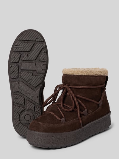 Marc O'Polo Veterlaarzen van suède, model 'PIA' Donkerbruin - 4