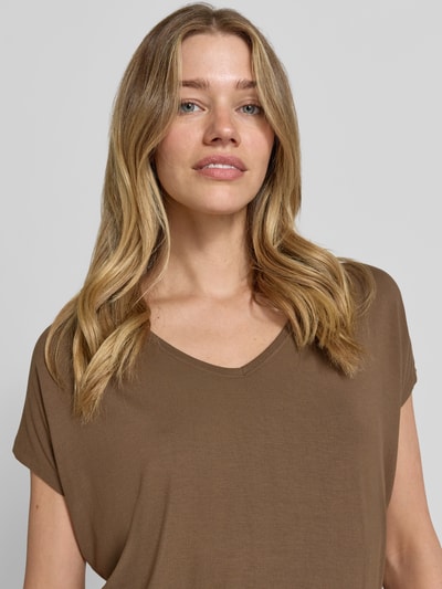 s.Oliver RED LABEL Relaxed Fit T-Shirt aus Viskose-Mix Mittelbraun 3