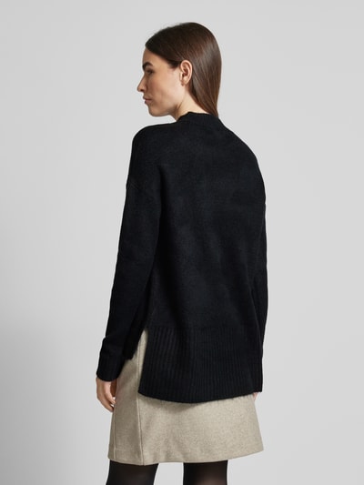 Vero Moda Oversized Strickpullover mit Stehkragen Modell 'LEFILE' Black 5