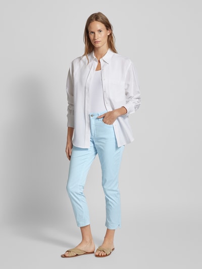 MAC Slim Fit Jeans in unifarbenem Design Modell 'MELANIE' Hellblau 1