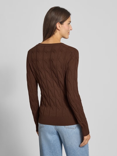 Tommy Hilfiger Regular Fit Strickpullover aus reiner Wolle Mittelbraun 5