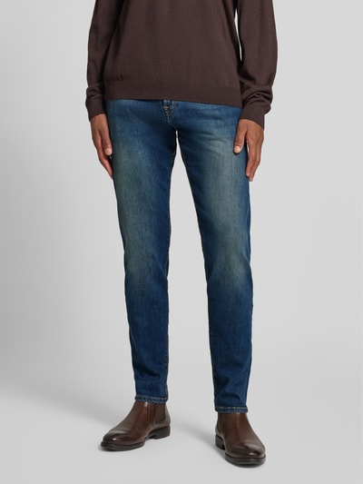 PAUL SMITH Tapered Fit Jeans im Used-Look Jeansblau 4