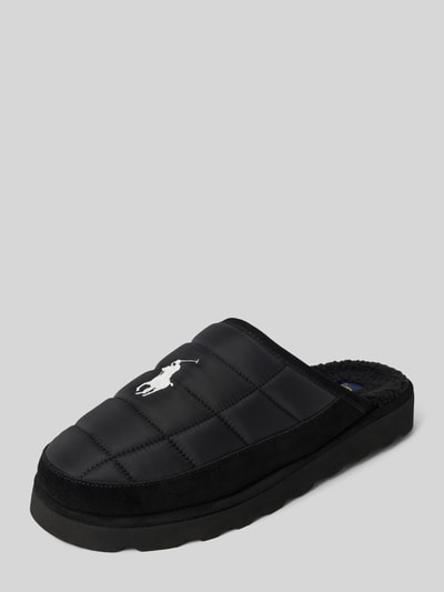 Polo Ralph Lauren Slides mit Logo-Stitching Black 1