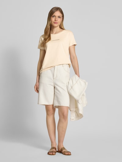 ARMANI EXCHANGE T-shirt met labeldetail Zand - 1