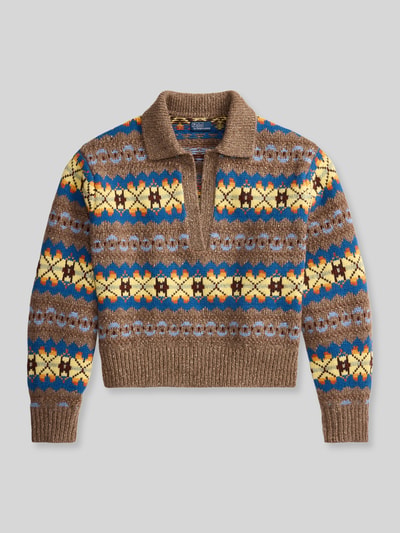 Polo Ralph Lauren relaxed fit pullover van pure wol Lichtbruin - 2