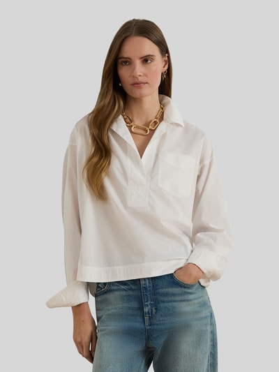Lauren Ralph Lauren Regular Fit Hemdbluse aus reiner Baumwolle Weiss 4