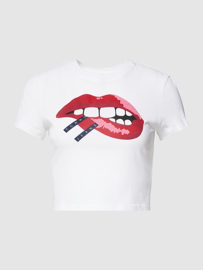 Tommy Jeans Kort T-shirt met motief- en labelprint Wit - 2