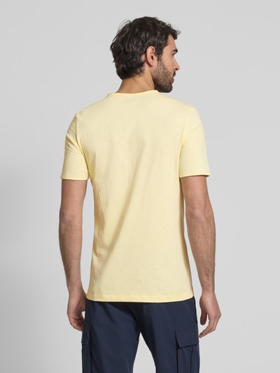 s.Oliver RED LABEL Regular Fit T-Shirt aus reiner Baumwolle Hellgelb 5