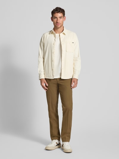 Hiltl Regular fit stoffen broek met persplooien, model 'Peaker' Taupe - 1