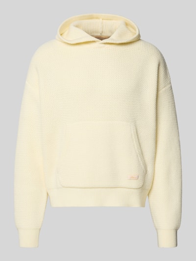 BLKVIS Gebreide pullover met capuchon en kangoeroezak, model 'Script' Offwhite - 2