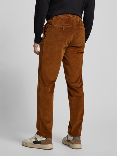 Brax Regular fit corduroy broek met steekzakken, model 'FABIO' Hazelnoot - 5