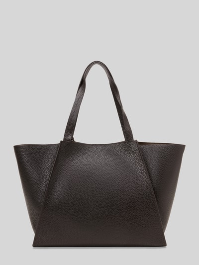 Marc O'Polo Shopper aus Rindsnappa mit Logo-Anhänger Dunkelbraun 5