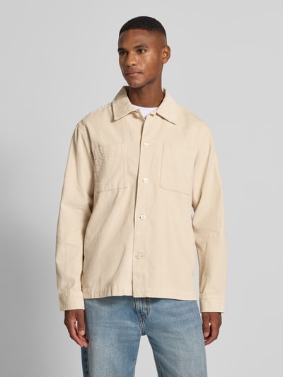 SELECTED HOMME Regular fit overhemdjack van puur katoen, model 'REGTATE' Offwhite - 4