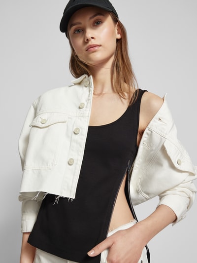 G-Star Raw Top met ritssluiting opzij, model 'Asymmetrical zip' Zwart - 3