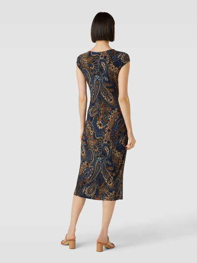 Lauren Ralph Lauren Midi-jurk met all-over motief, model 'BREGILLY'
 Marineblauw - 5