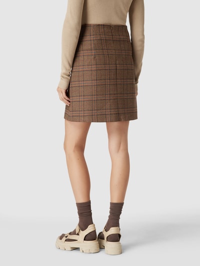 Weekend Max Mara Minirok met ruitmotief, model 'RICAMO' Middenbruin - 5