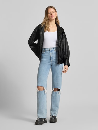 ONLY Regular Fit Blouson in Lederoptik Modell 'JULIA' Black 1