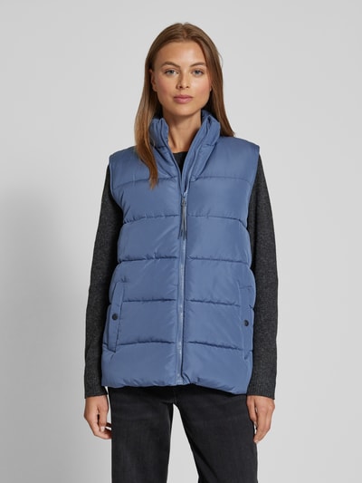 Fransa Bodywarmer met opstaande kraag, model 'mabelle' Blauw - 4