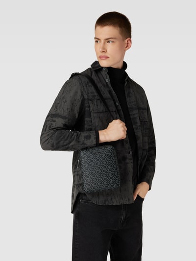 CK Calvin Klein Umhängetasche mit Allover-Label-Details Modell 'MUST' Black 1