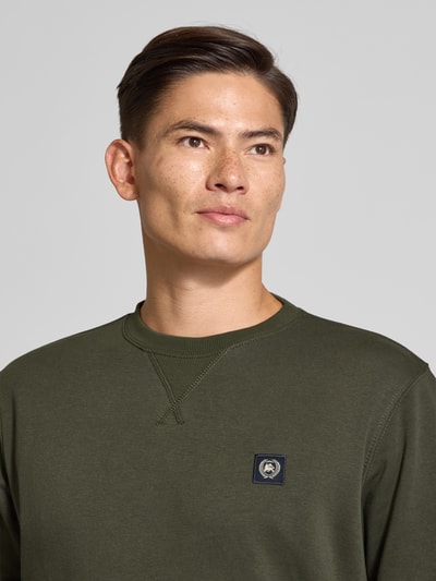 Lerros Sweatshirt mit Label-Patch Oliv 3