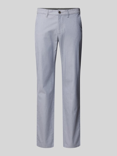 Christian Berg Men Regular Fit Chino mit Strukturmuster Bleu 2