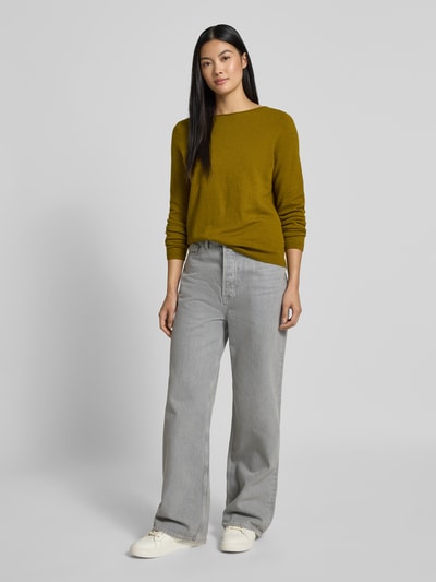 Marc O'Polo Regular Fit Strickpullover mit Schurwoll-Anteil Oliv 1