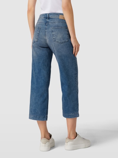 MAC Straight Fit Jeans-Culotte mit Label-Patch Modell 'Rich' Blau 5