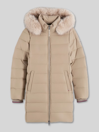 Tommy Hilfiger Steppmantel mit Teddyfell-Kapuze Modell 'TYRA' Sand 2