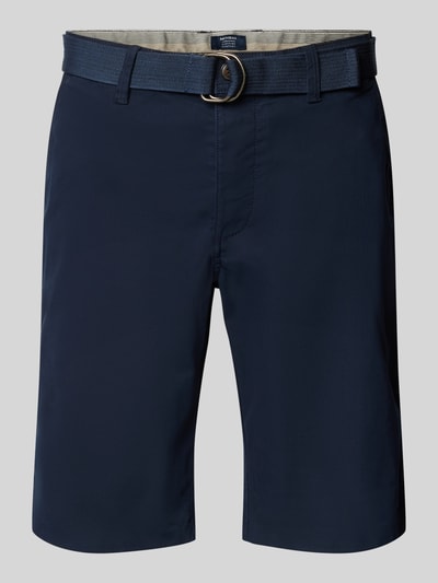 MCNEAL Slim Fit Shorts mit Gürtel Dunkelblau 2