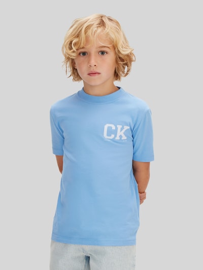 Calvin Klein Jeans Regular Fit T-Shirt aus reiner Baumwolle Modell 'CHEST' Bleu 3