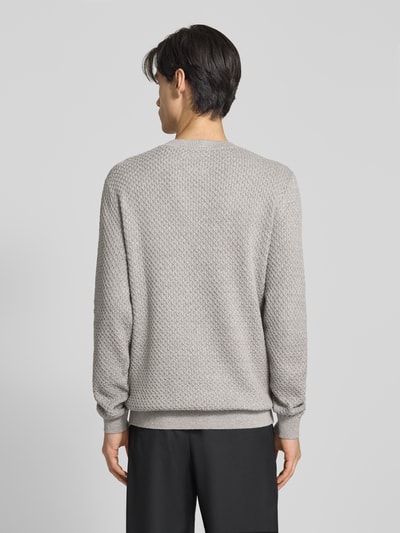 Jack & Jones Premium Strickpullover mit Strukturmuster Modell 'BARKLEY' Hellgrau 5