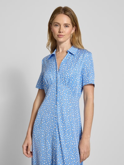 Tommy Hilfiger Tailliertes Midi-Hemdkleid mit Blumenprint Hellblau 3