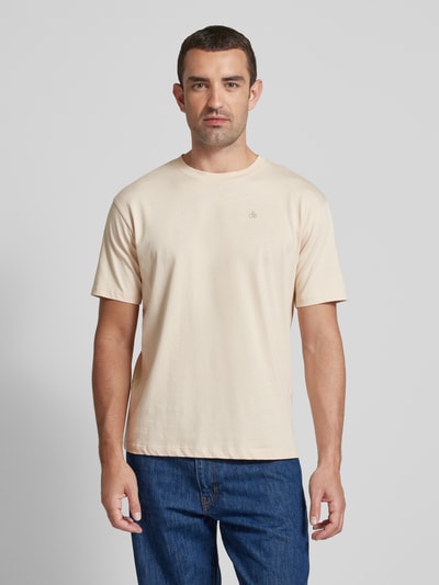 Scotch & Soda T-Shirt mit Label-Stitching Beige 4