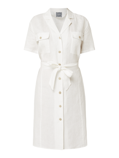 White Label Linnen jurk met doorknoopsluiting  Offwhite - 2