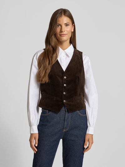Polo Ralph Lauren Regular fit gilet met strookzakken Chocoladebruin - 4