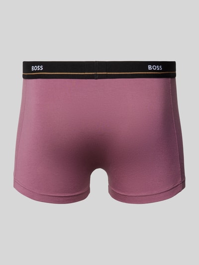 BOSS Trunks mit elastischem Logo-Bund im 3er-Pack Mauve 3