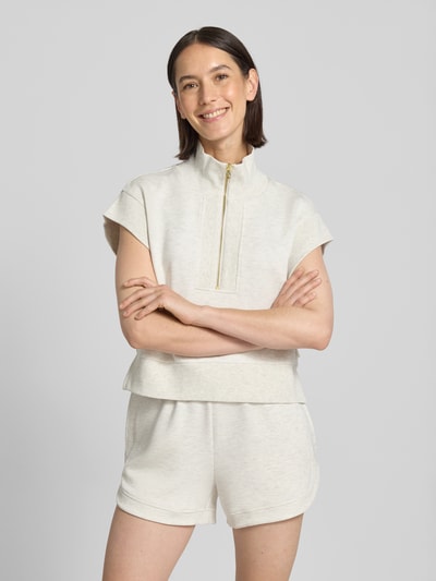 VARLEY Sweatshirt mit Stehkragen und Reißverschluss Modell 'kelly' Offwhite Melange 4