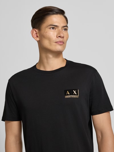 ARMANI EXCHANGE Regular fit T-shirt met logostitching Zwart - 3