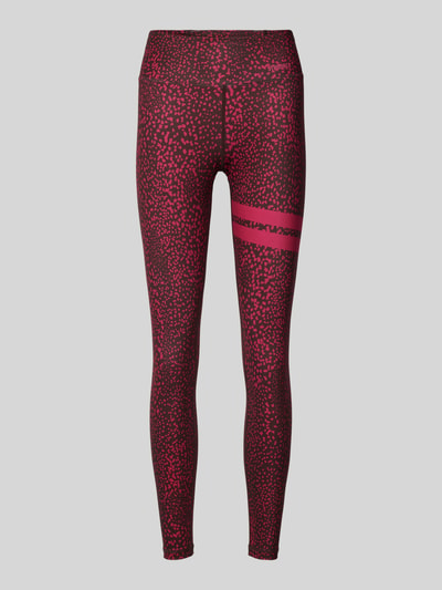 Stronger Sportlegging met labelprint Felroze - 1