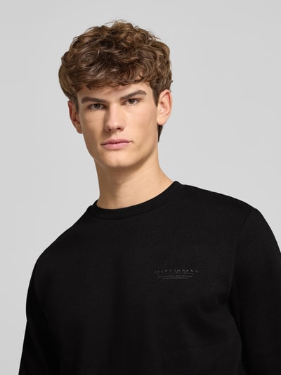 JACK & JONES Sweatshirt mit Label-Print Black 3