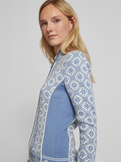 Dale of Norway Cardigan met opstaande kraag, model 'Christiania' Blauw - 3