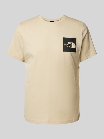 The North Face T-Shirt mit Label-Print Modell 'FINE' Beige 2