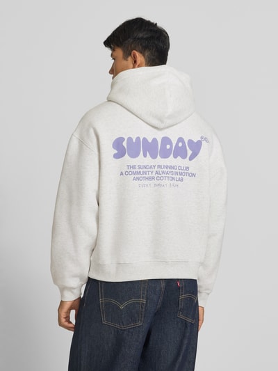 ANOTHER COTTON LAB Relaxed Fit Hoodie aus Baumwoll-Mix Modell 'Sunday' Mittelgrau 5